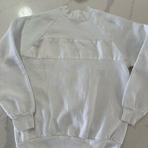 Vintage Fruit of the Loom Men's Crewneck White Sweater